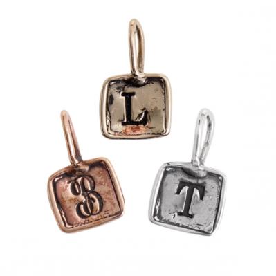 Square Trinket Charm, Silver, Gold, Rose Gold